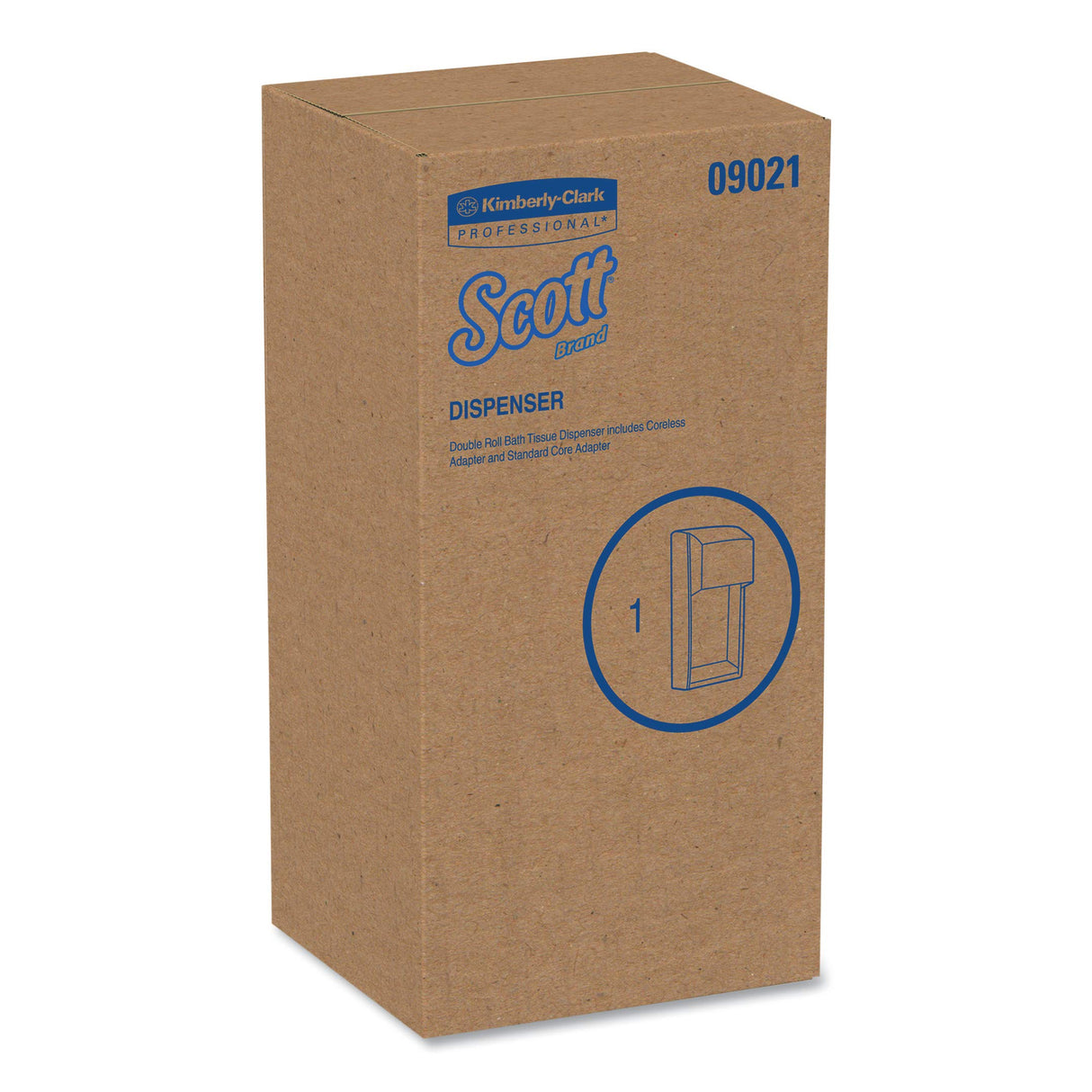 Scott Professional Vertical Standard Roll Toilet Paper Dispenser (09021), Dual Capacity, Black, 6.0"x13.6"x6.6" (Qty 1)