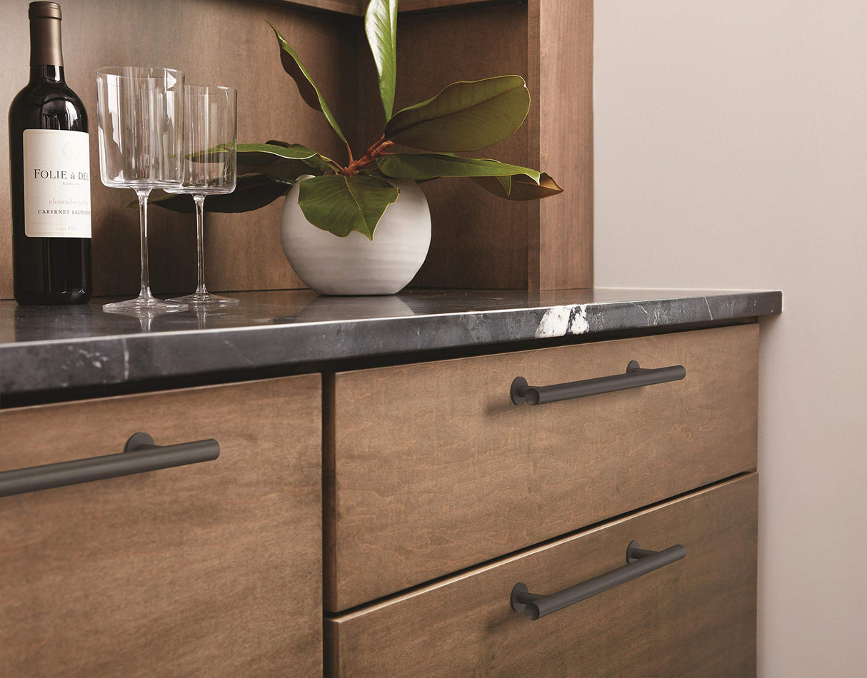 Amerock Cabinet Pull Matte Black 3-3/4 inch (96 mm) Center-to-Center Radius 1 Pack Drawer Pull Cabinet Handle Cabinet Hardware
