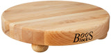 John Boos B12R Maple Wood Cutting Board for Kitchen Prep, 12 Inch in Diameter, 1.5 Thick Edge Grain Round Charcuterie Block with Wooden Bun Feet 12DIAX1.5 MPL-EDGE GR-MPL BUN FT