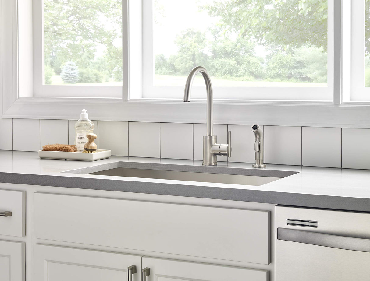 Gerber D401058SS Stainless Steel Parma Single Handle Kitchen Faucet