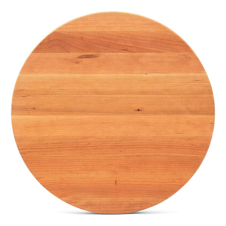 John Boos CHY-R18 Large Cherry Wood Cutting Board for Kitchen Prep 18 Inches Diameter, 1.5 Thick Reversible End Grain Round Charcuterie Block 18DIAX1.5 CHY-EDGE GR-REV-BRANDED