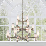 Livex 52119-35 Contemporary Modern 17 Light Foyer Chandelier from Weston Collection in Polished Nickel Finish