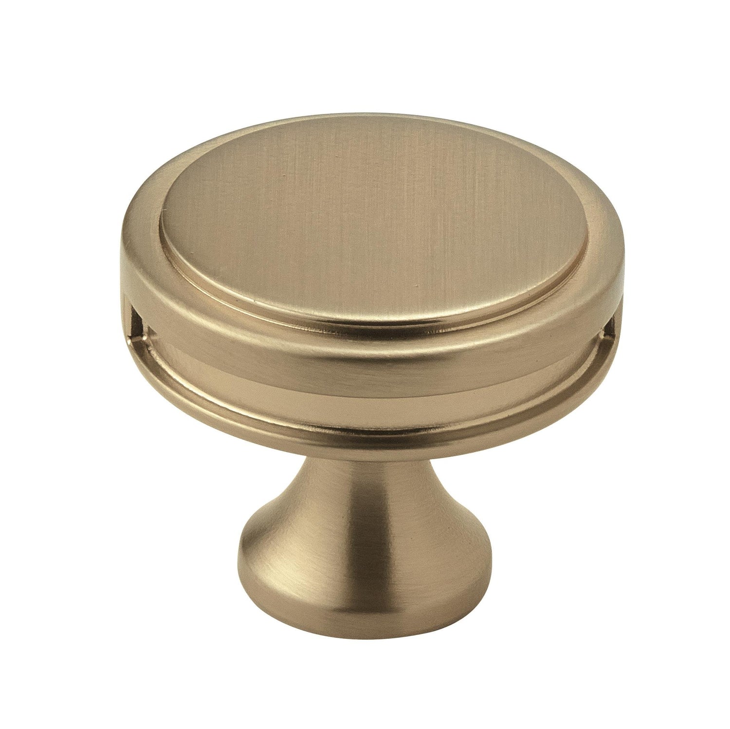 Amerock Cabinet Knob Golden Champagne 1-3/8 inch (35 mm) Diameter Oberon 1 Pack Drawer Knob Cabinet Hardware