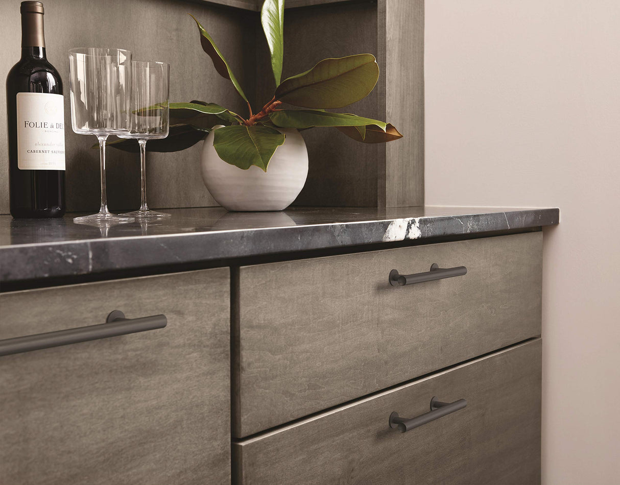 Amerock Cabinet Pull Matte Black 3-3/4 inch (96 mm) Center-to-Center Radius 1 Pack Drawer Pull Cabinet Handle Cabinet Hardware