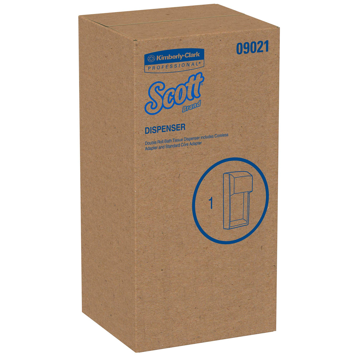 Scott Professional Vertical Standard Roll Toilet Paper Dispenser (09021), Dual Capacity, Black, 6.0"x13.6"x6.6" (Qty 1)