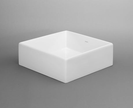 Ronbow 200034-WH Square Tapered Ceramic Vessel Bathroom Sink (Showroom Display for Sale)