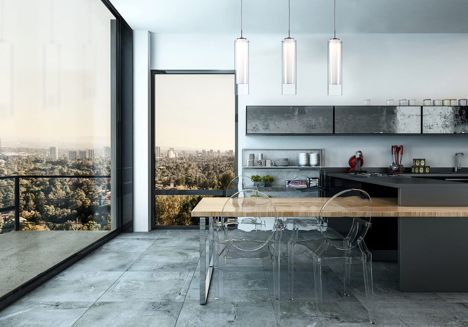 Kuzco PD41305-BN VERONA 19" PD Brushed Nickel 120V ELV LED 3000K 90CRI 16W