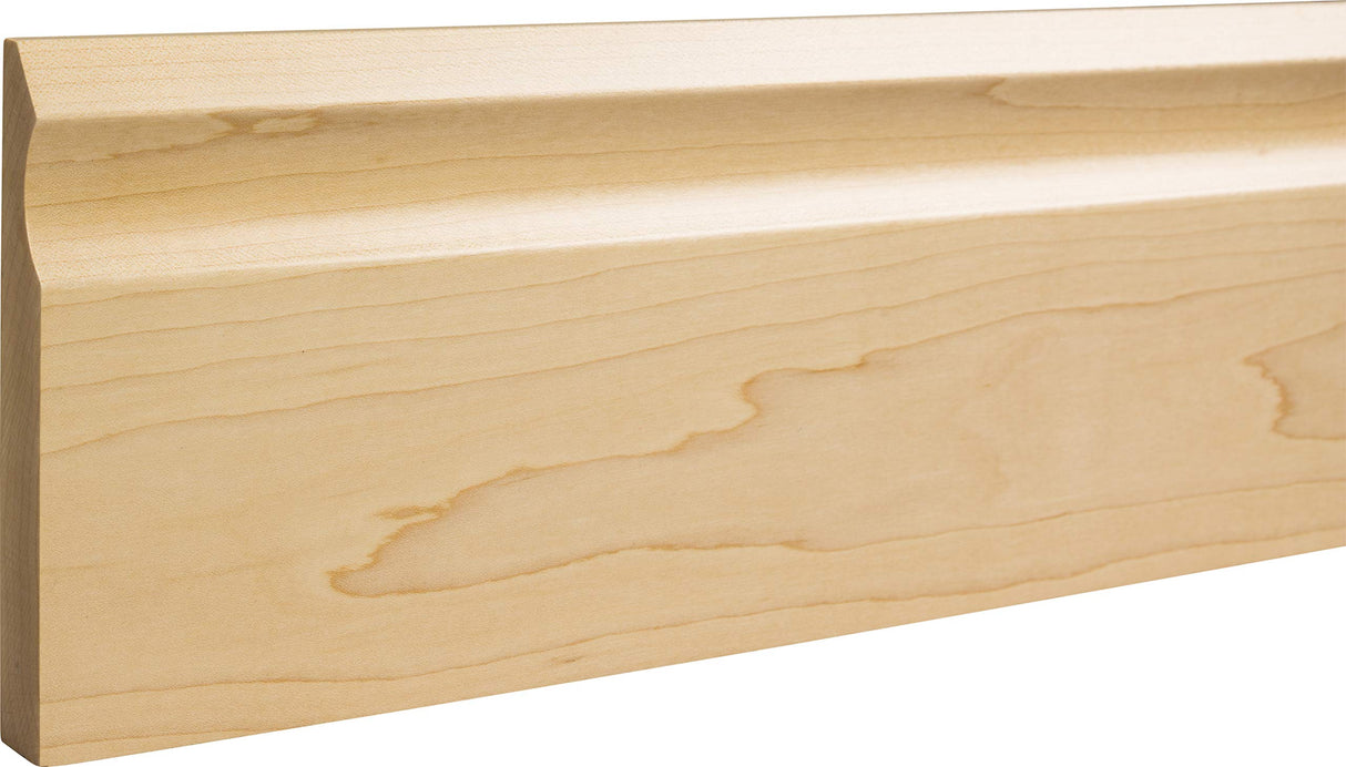 Hardware Resources BASE1-5-HMP 3/4" D x 5" H Hard Maple Cove Cutout Base Moulding