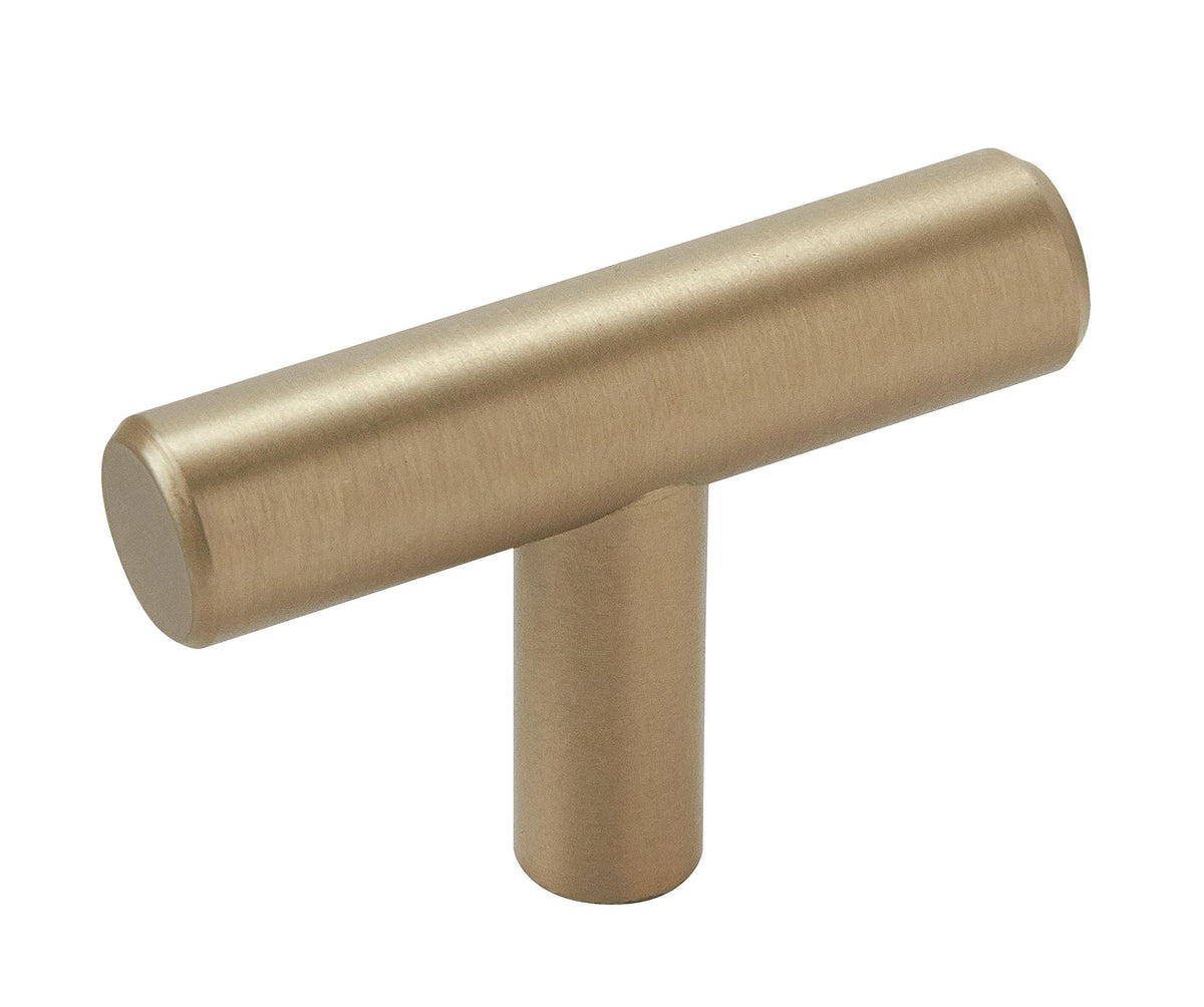 Amerock Cabinet Knob Golden Champagne 1-15/16 inch (49 mm) Length Bar Pulls 1 Pack Drawer Knob Cabinet Hardware