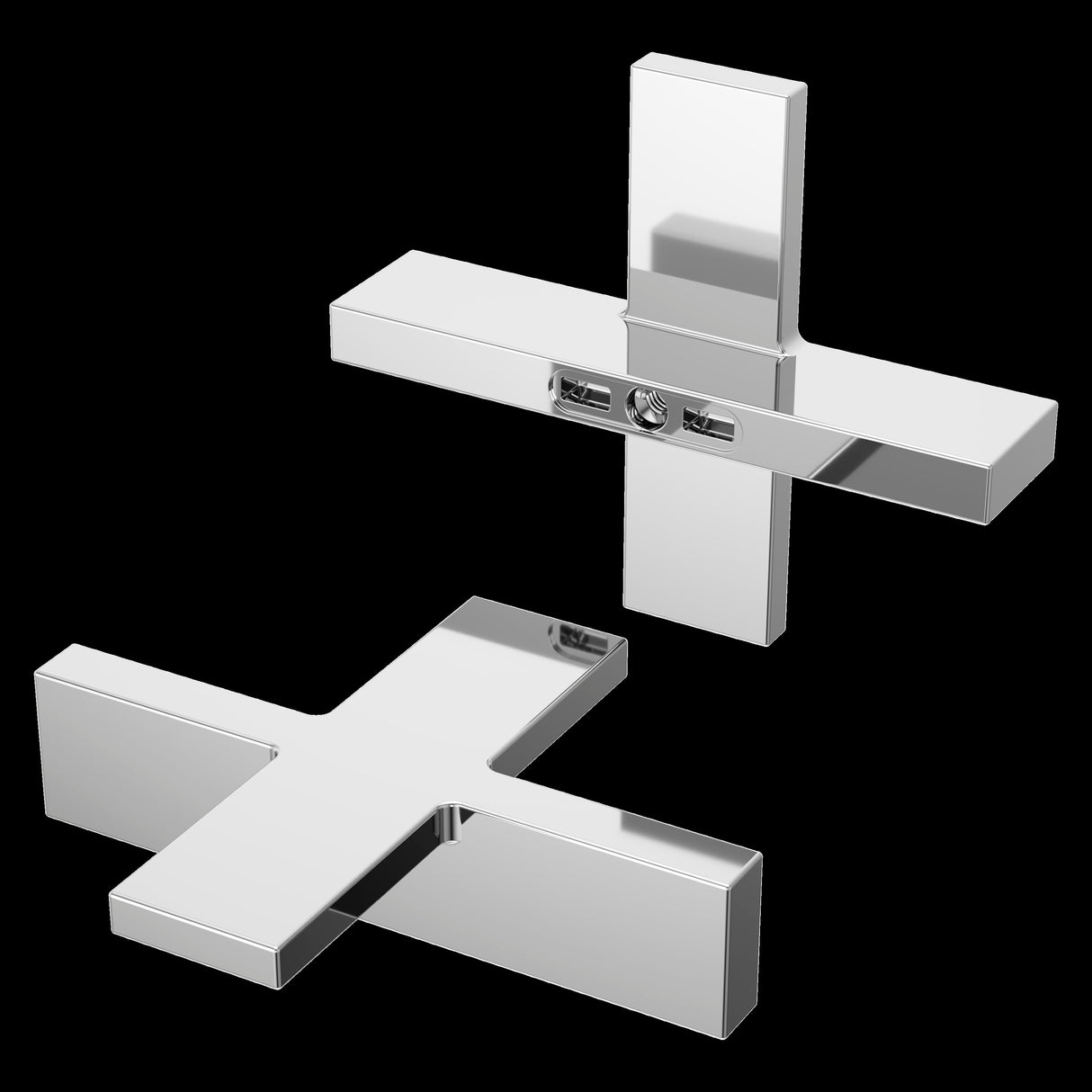 Verve Cross Handle Kit for Widespread, Roman Tub and Thermostatic Shower in Polished Chrome