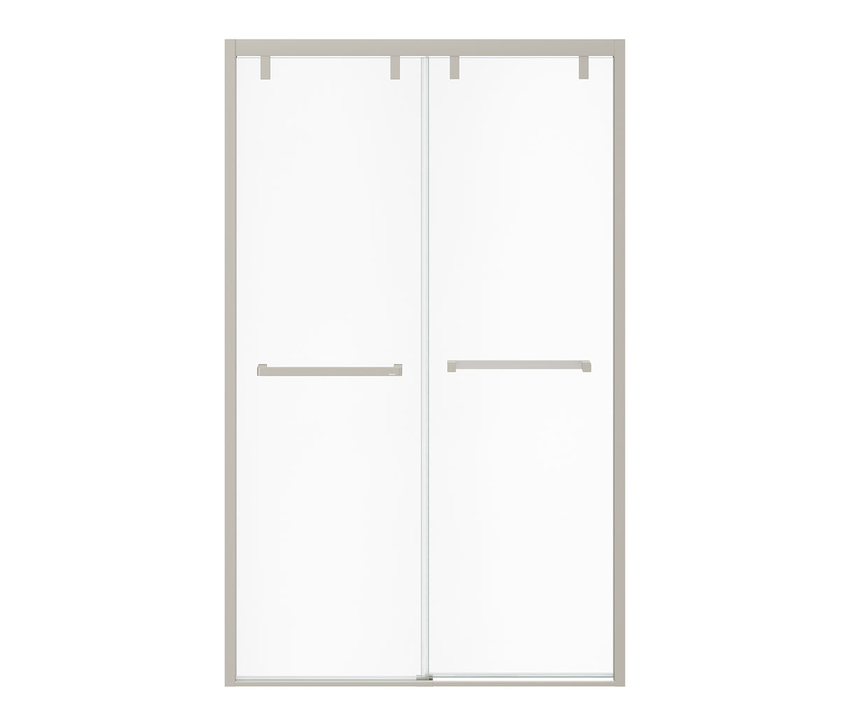 MAAX 135321-900-305-000 Uptown 44-47 x 76 in. 8 mm Bypass Shower Door for Alcove Installation with Clear glass in Brushed Nickel