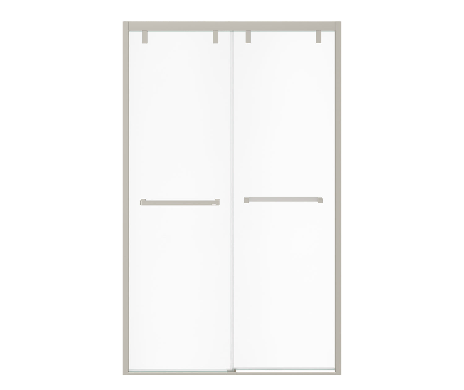 MAAX 135321-900-305-000 Uptown 44-47 x 76 in. 8 mm Bypass Shower Door for Alcove Installation with Clear glass in Brushed Nickel