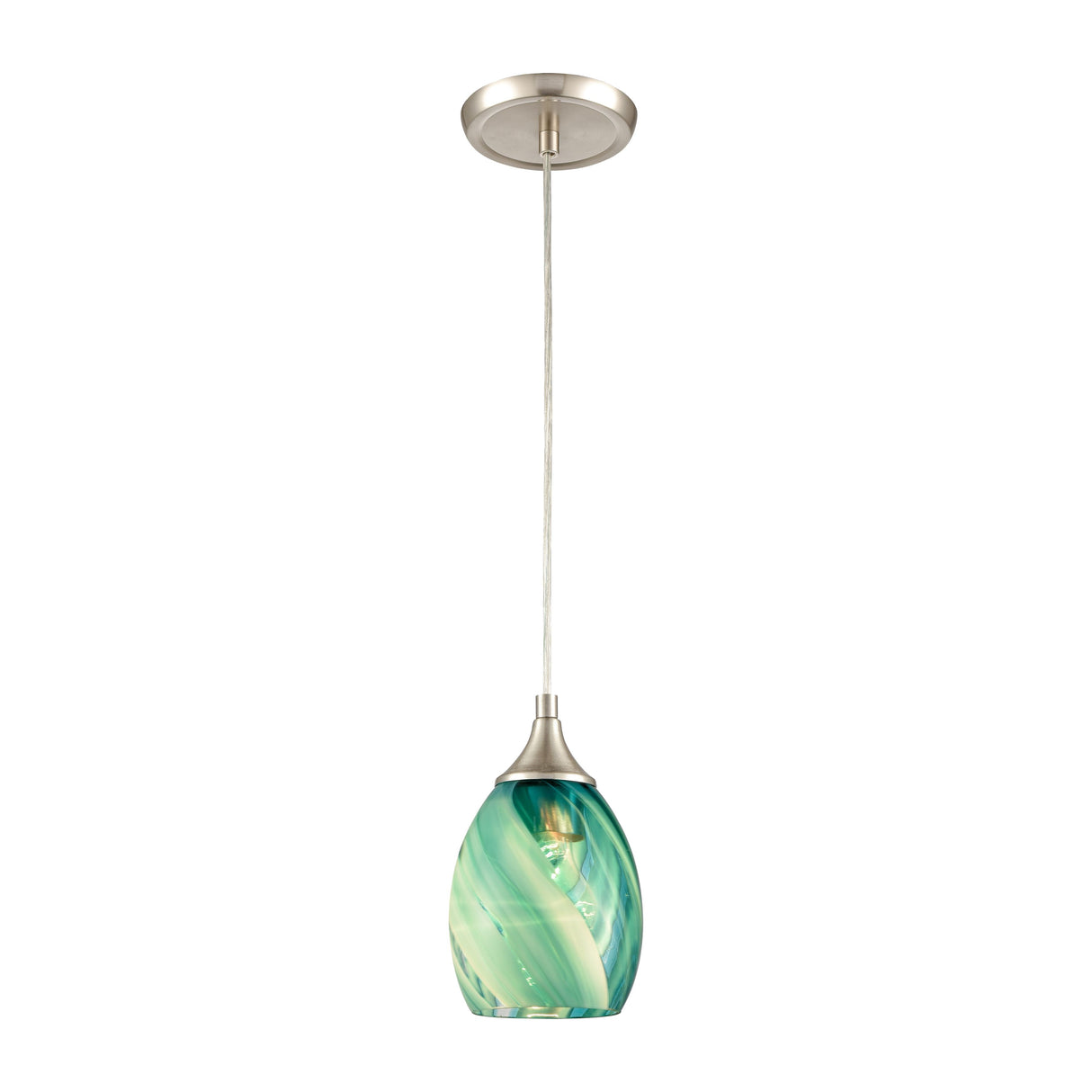 Elk 85351/1 Caress 5'' Wide 1-Light Pendant - Satin Nickel