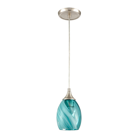 Elk 85351/1 Caress 5'' Wide 1-Light Pendant - Satin Nickel