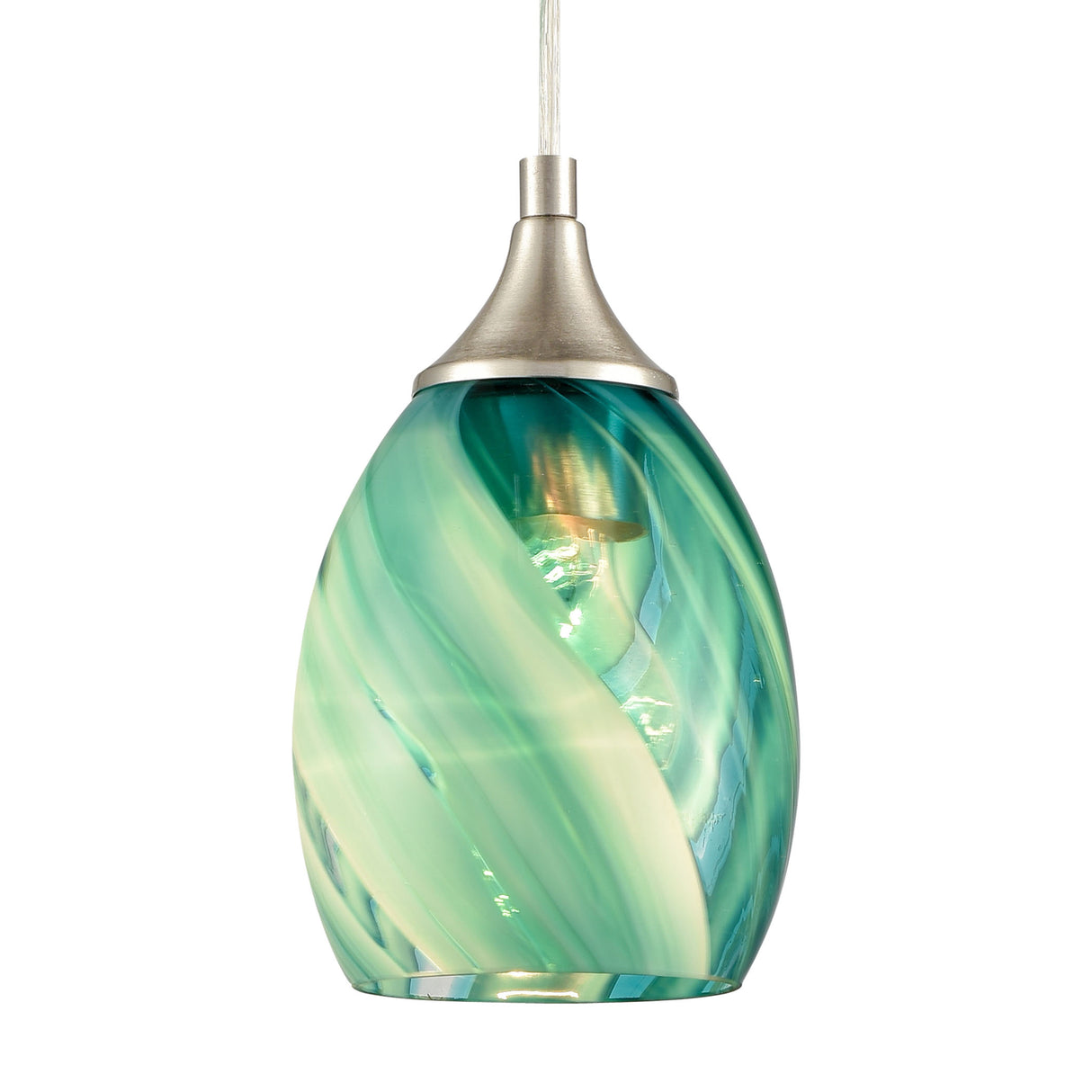 Elk 85351/1 Caress 5'' Wide 1-Light Pendant - Satin Nickel