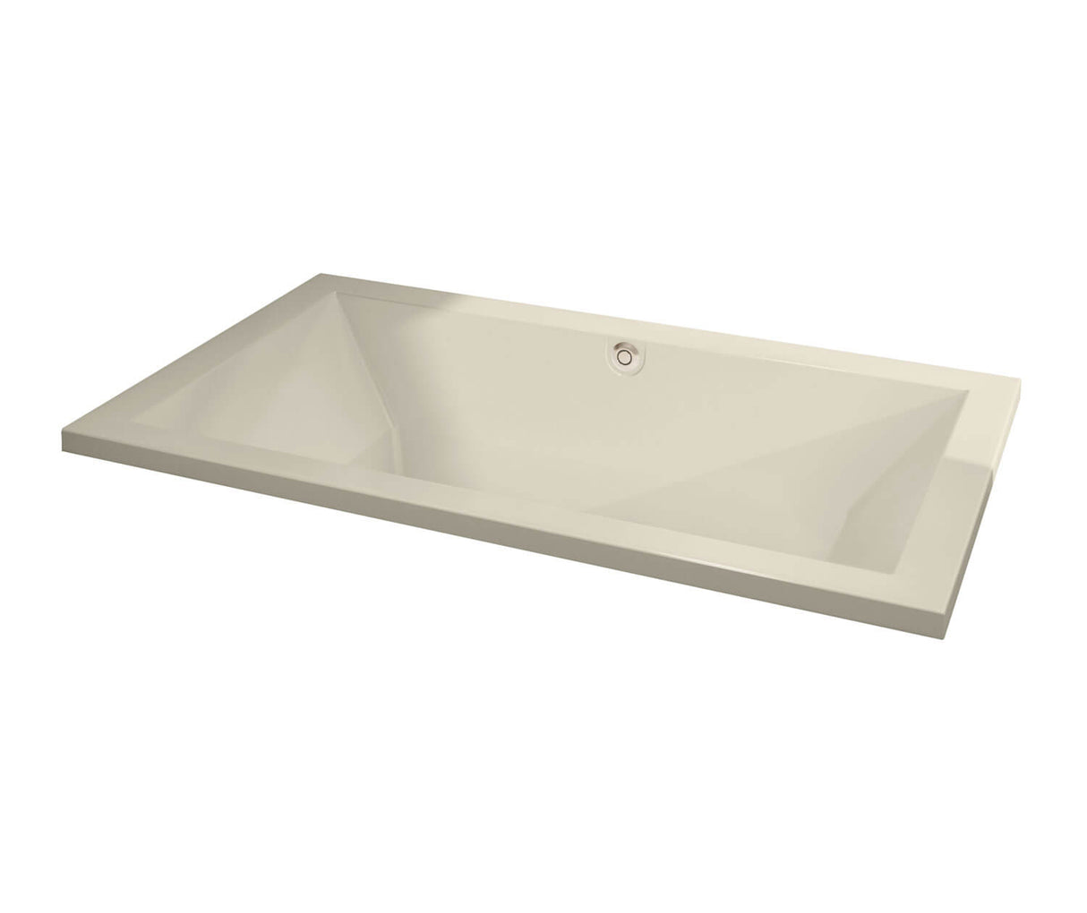 MAAX 102785-056-004 Aiiki 7242 Acrylic Drop-in Center Drain Combined Hydrofeel & Aerofeel Bathtub in Bone