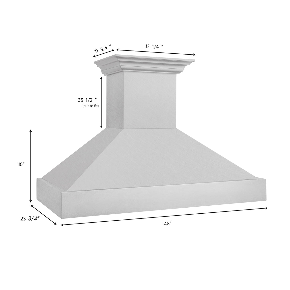 ZLINE 48 in. Kitchen Package with DuraSnow Stainless Dual Fuel Range, Ducted Vent Range Hood and Tall Tub Dishwasher (3KP-RASRH48-DWV)