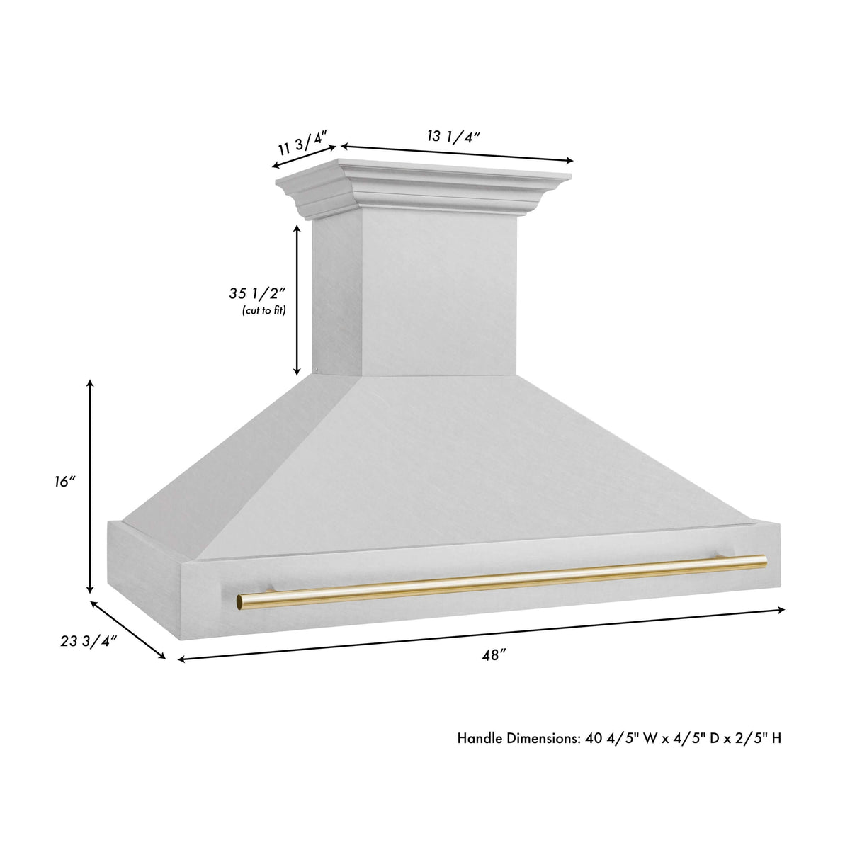 ZLINE Autograph Edition 48 in. Fingerprint Resistant Stainless Steel Range Hood (8654SNZ-48)