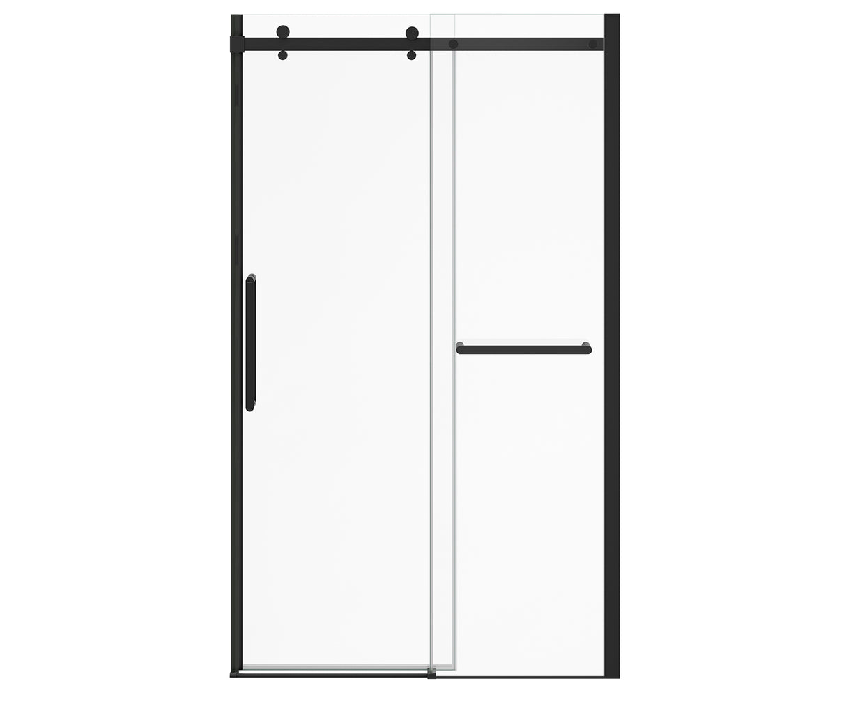 MAAX 138954-900-340-000 Halo Pro 44 ½-47 x 78 ¾ in. 8 mm Sliding Shower Door with Towel Bar for Alcove Installation with Clear glass in Matte Black