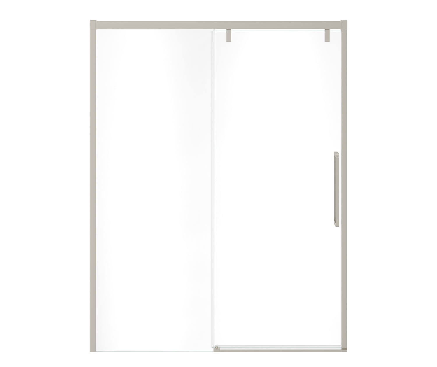 MAAX 135324-900-305-000 Uptown 56-59 x 76 in. 8 mm Sliding Shower Door for Alcove Installation with Clear glass in Brushed Nickel