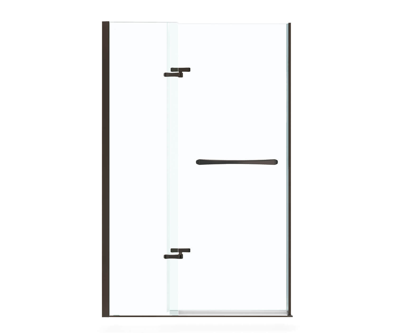 MAAX 136679-900-173-000 Reveal 71 38-41 x 71 ½ in. 8mm Pivot Shower Door for Alcove Installation with Clear glass in Dark Bronze