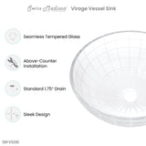Virage 16.5" Round Glass Vessel Sink