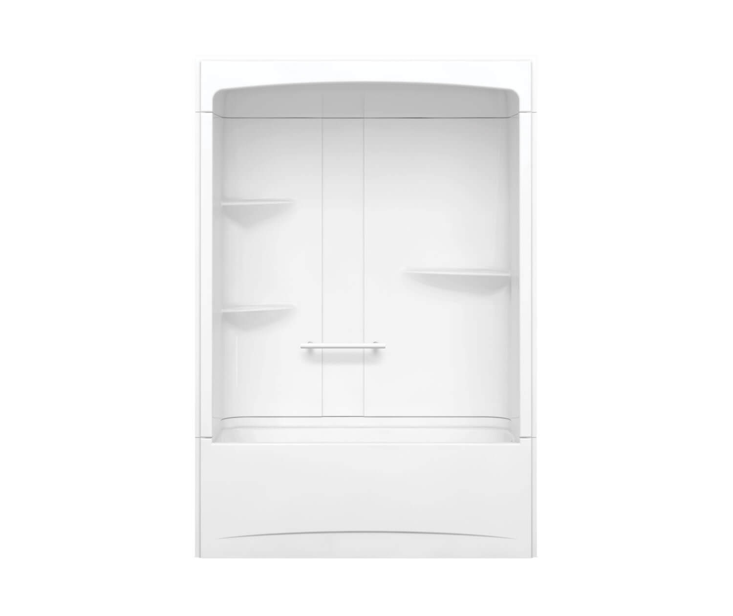MAAX 105916-SR-000-001 Camelia TSR-6032 Acrylic Alcove Right-Hand Drain Three-Piece Tub Shower in White