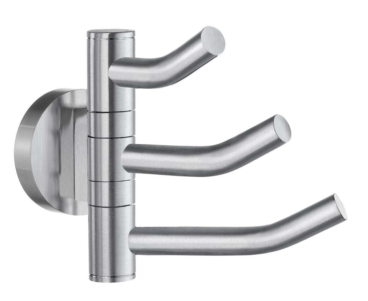 Smedbo Home Triple Hook Swing arm Brushed Chrome