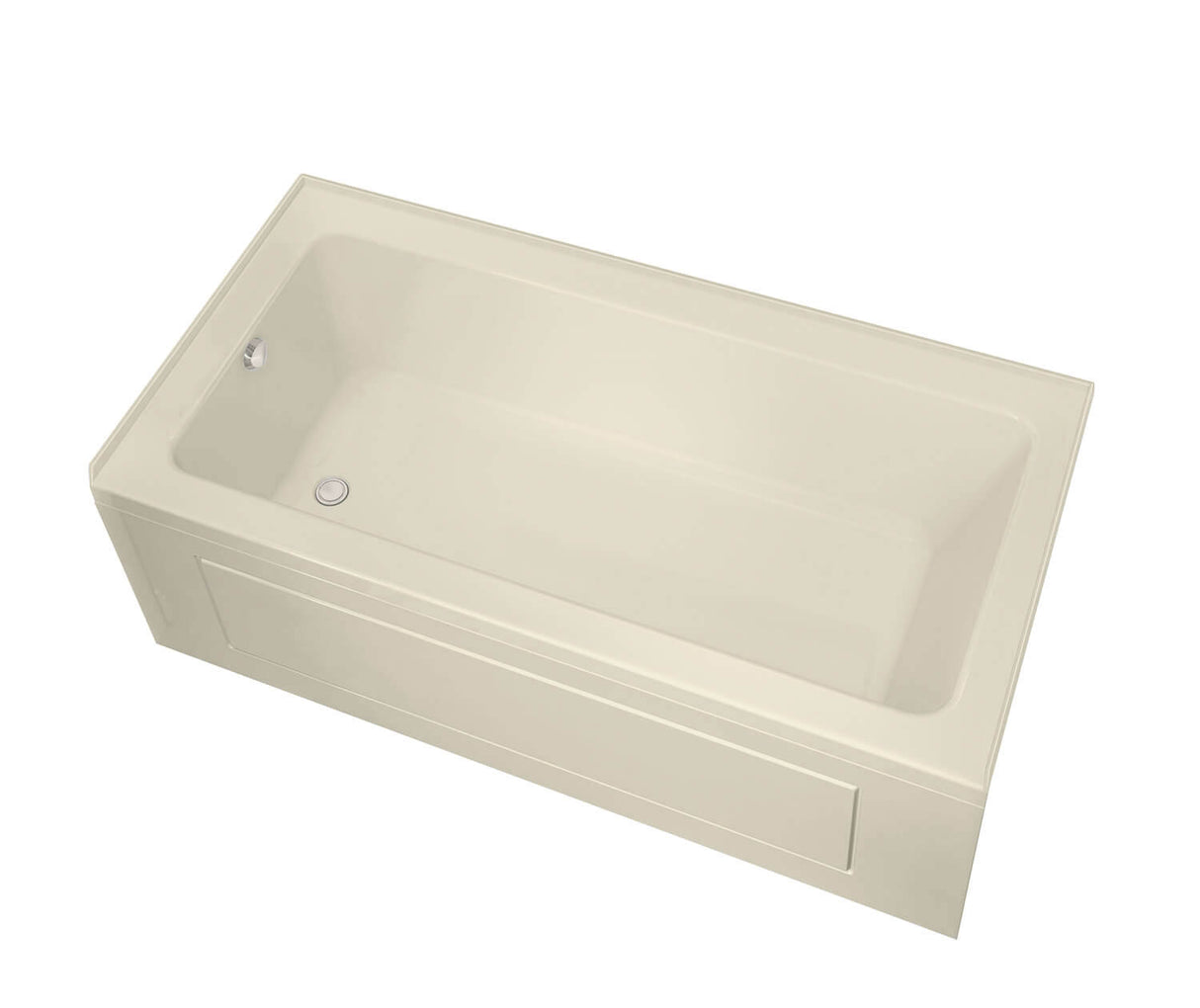 MAAX 106213-R-103-004 Pose 7242 IF Acrylic Alcove Right-Hand Drain Aeroeffect Bathtub in Bone