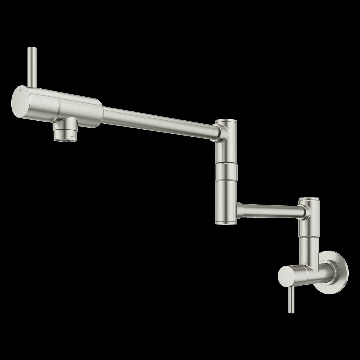 Lita 2-Handle 1-Hole Potfiller Kitchen Faucet in Stainless Steel