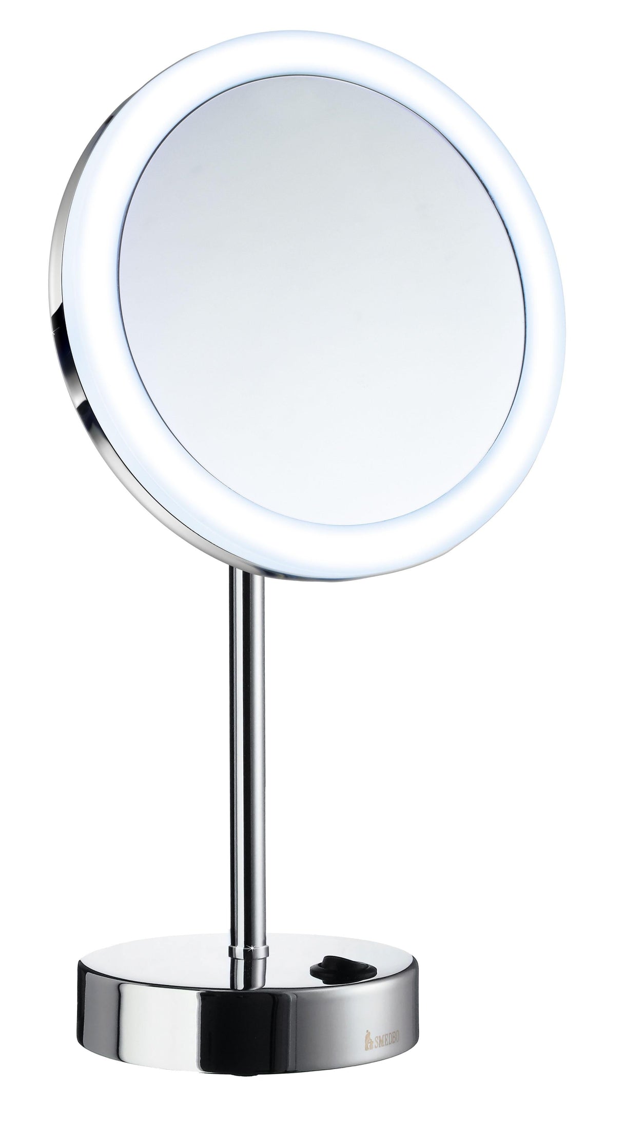 Smedbo Outline Shaving/Make-up Mirror with LED-technology in Polished Chrome