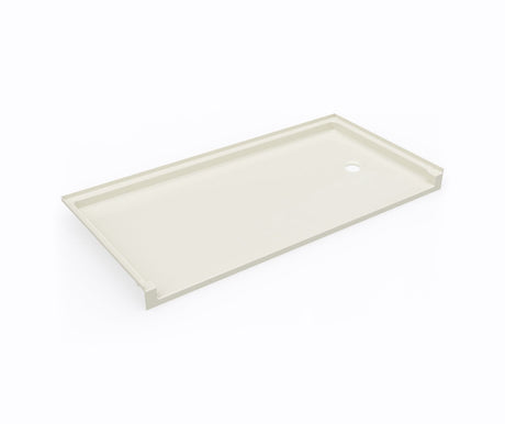 Swanstone SBF-3060LM/RM 30 x 60 Swanstone Alcove Shower Pan with Right Hand Drain in Bone SB03060RM.037