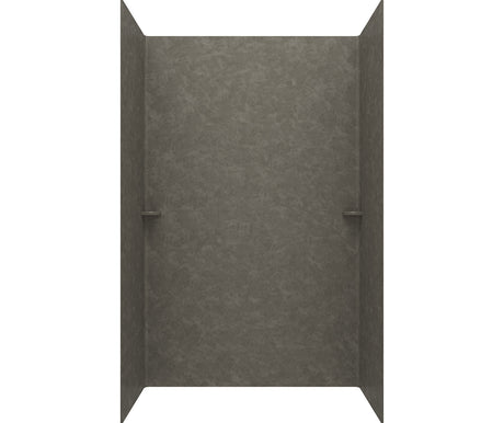 Swanstone SK-484896 48 x 48 x 96 Swanstone Smooth Glue up Shower Wall Kit in Charcoal Gray SK484896.209