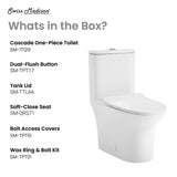 Cascade One-Piece Toilet Dual-Flush 0.8/1.28 gpf