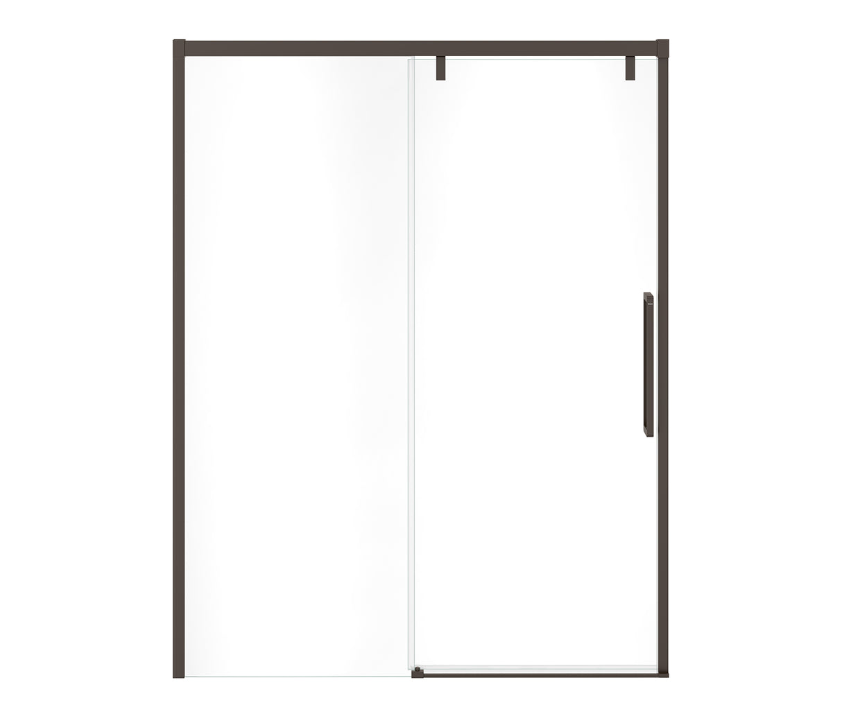 MAAX 135324-900-173-000 Uptown 56-59 x 76 in. 8 mm Sliding Shower Door for Alcove Installation with Clear glass in Dark Bronze