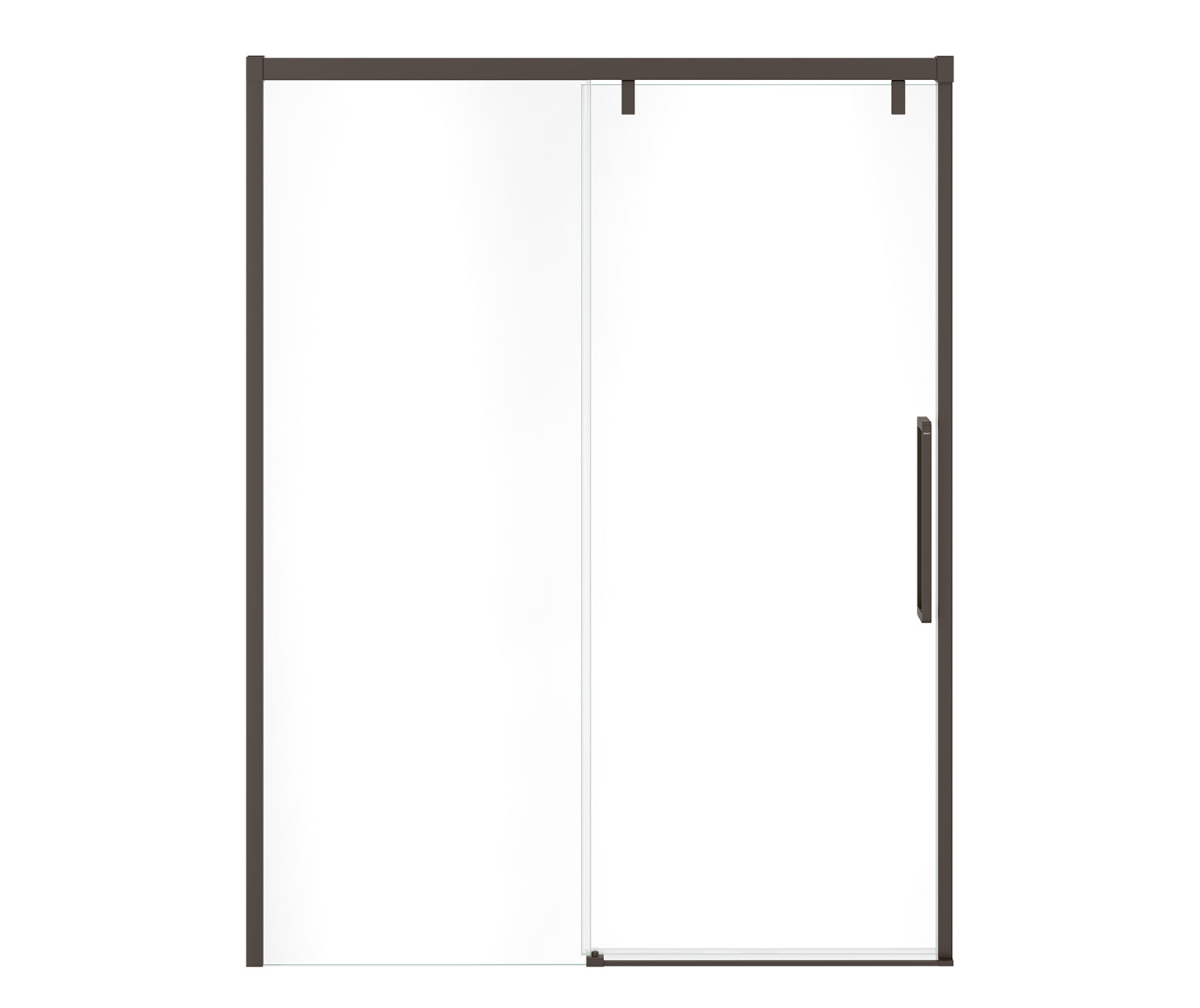 MAAX 135324-900-173-000 Uptown 56-59 x 76 in. 8 mm Sliding Shower Door for Alcove Installation with Clear glass in Dark Bronze