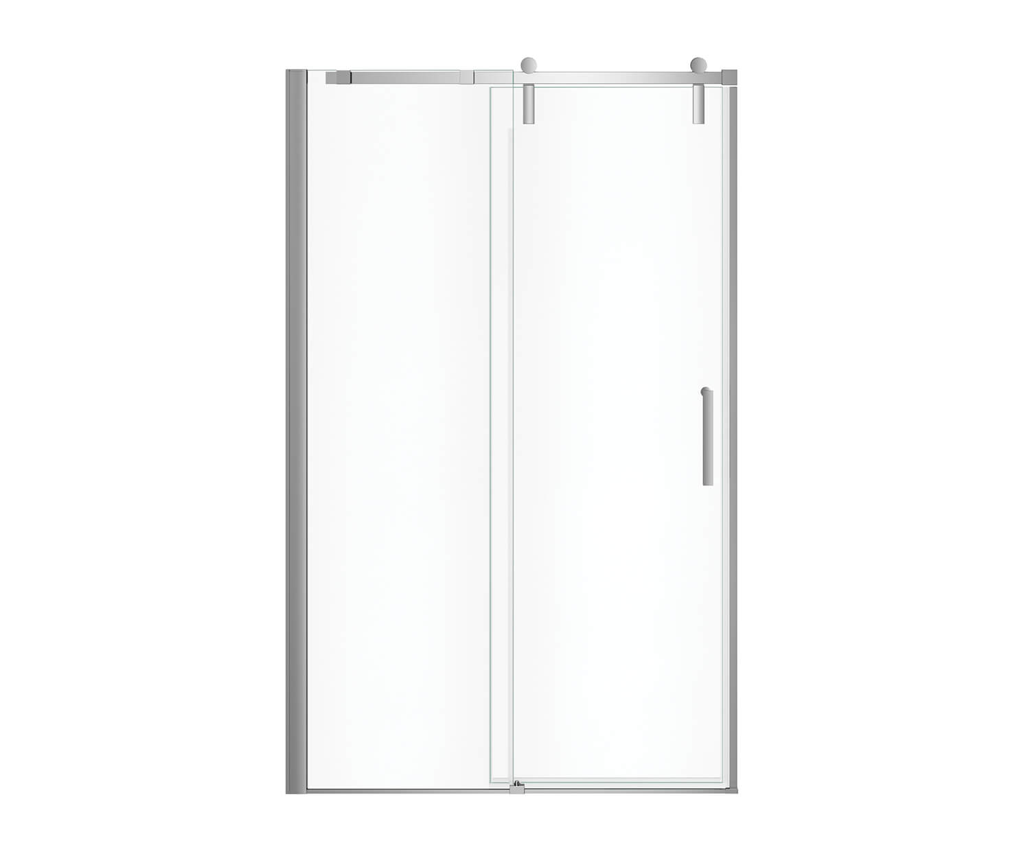 MAAX 137680-900-084-000 Outback 43 ¼ - 46 ½ x 70 ½ in. 8mm Sliding Shower Door for Alcove Installation with Clear glass in Chrome