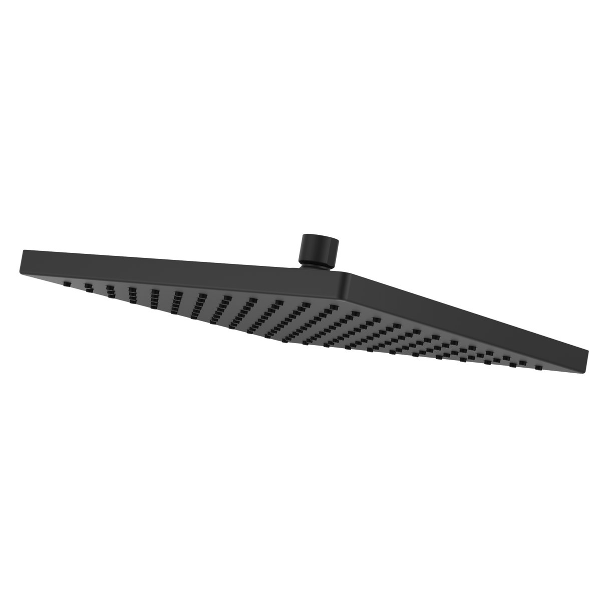 Modern Square 10 in. Raincan Showerhead in Matte Black