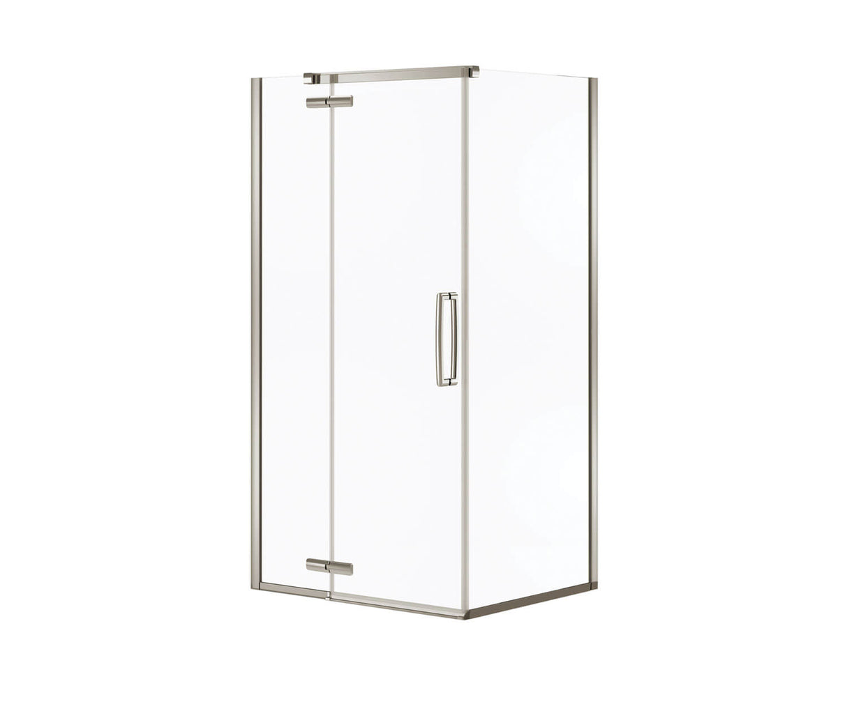 MAAX 137302-900-305-000 Hana Rectangular 42 x 34 x 75 in. 8mm Pivot Shower Door for Corner Installation with Clear glass in Brushed Nickel