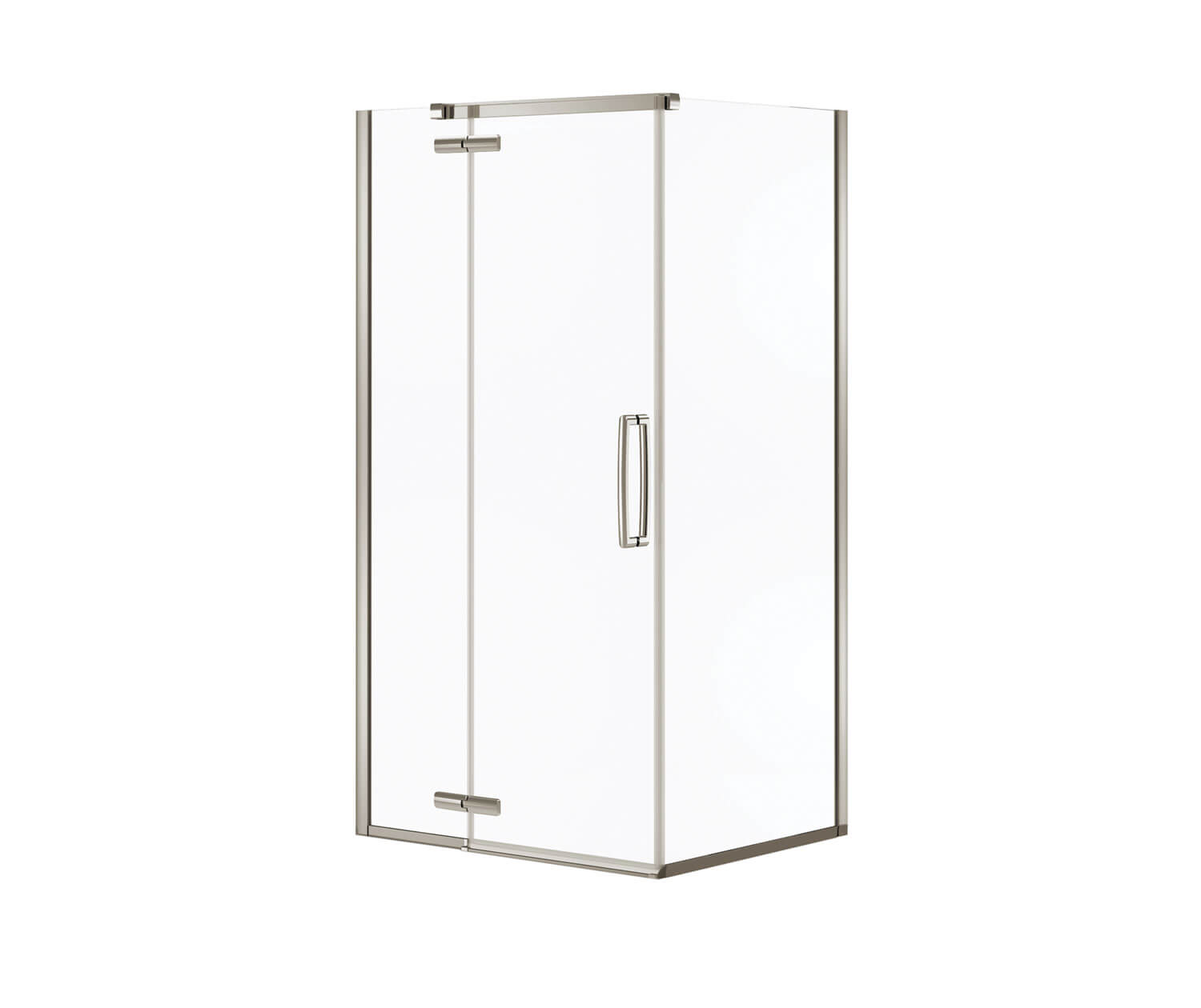 MAAX 137302-900-305-000 Hana Rectangular 42 x 34 x 75 in. 8mm Pivot Shower Door for Corner Installation with Clear glass in Brushed Nickel