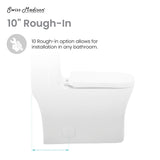 Concorde One Piece Square Toilet Dual Flush 1.1/1.6 gpf with 10" Rough In