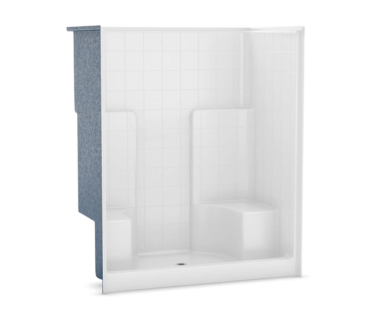 MAAX 140093-000-002-000 SST3660 AcrylX Alcove Center Drain One-Piece Shower in White