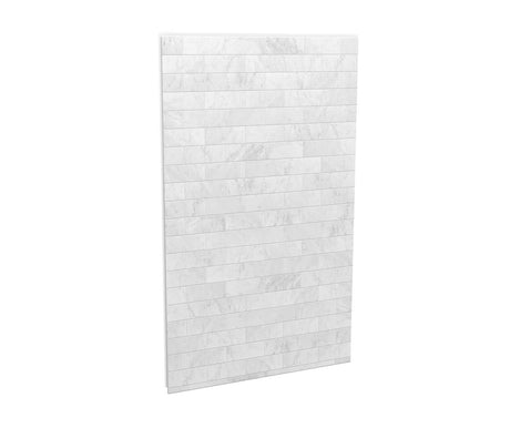 MAAX 103421-307-508 Utile 48 in. Composite Direct-to-Stud Back Wall in Marble Carrara