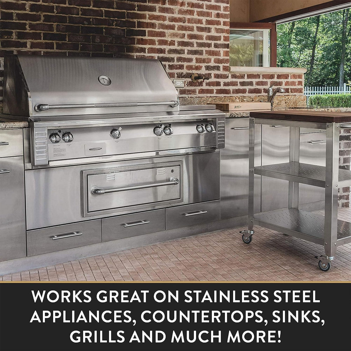 John Boos BSC-3 Stainless Steel Cleaner (Set of 3), 8 oz BOOS STAINLESS CLEANER 3-PACK