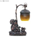 Elk 91-768 Squirrel Acorn Light 14.5'' High 1-Light Table Lamp - Bronze