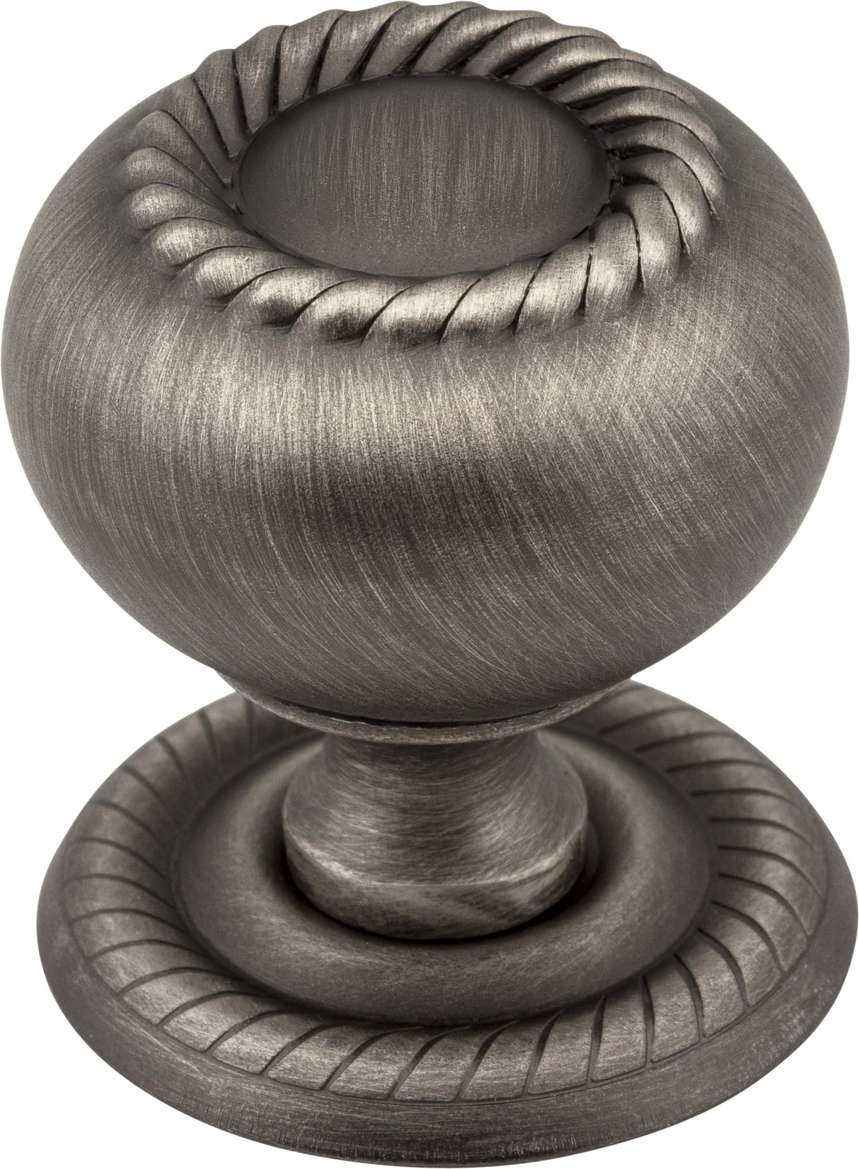 Jeffrey Alexander S6060DACM 1-1/4" Diameter Gun Metal Rope Rhodes Cabinet Knob