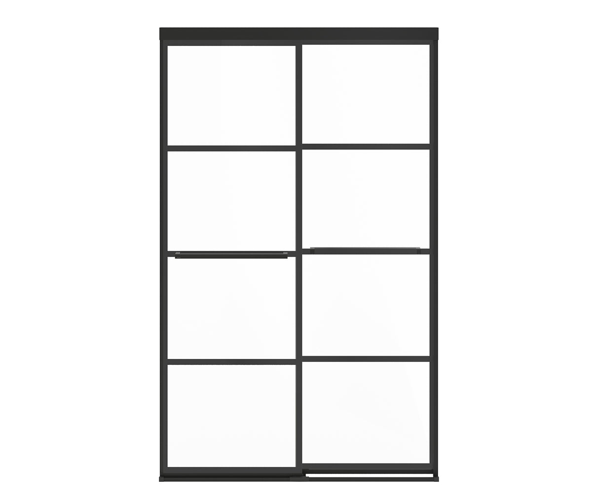 MAAX 135331-972-340-000 Incognito 76 Shaker 44-47 x 76 in. 8mm Bypass Shower Door for Alcove Installation with Shaker glass in Matte Black