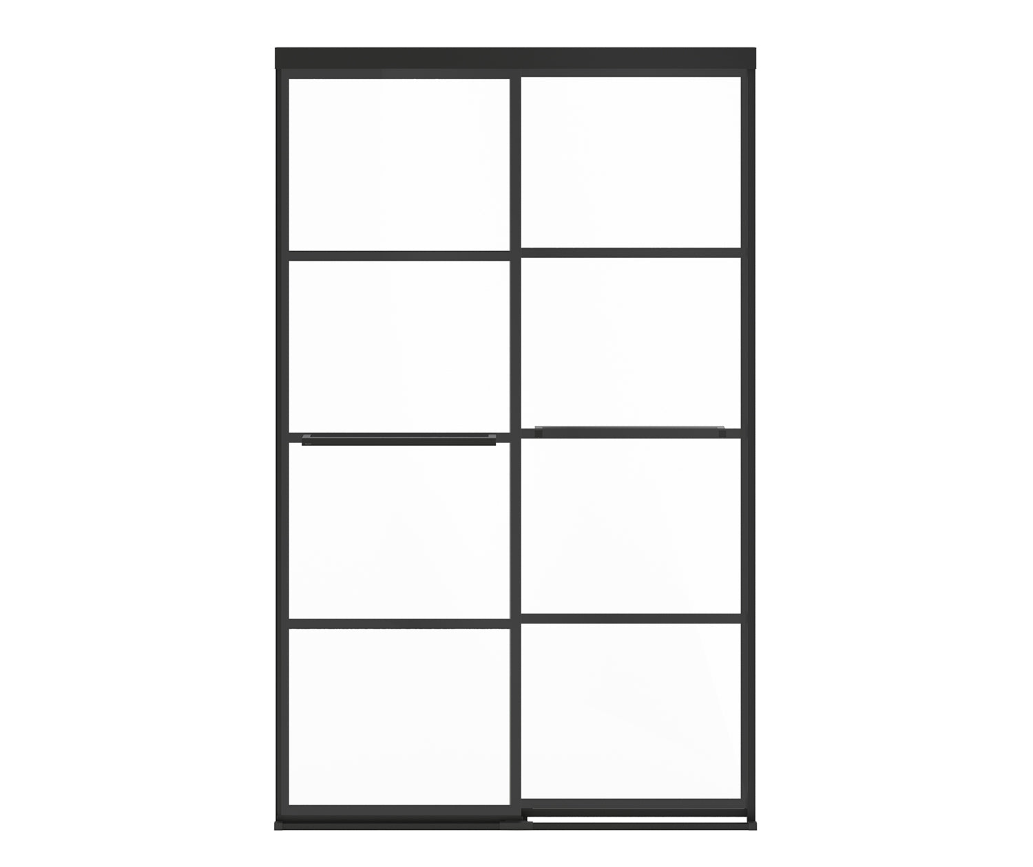 MAAX 135331-972-340-000 Incognito 76 Shaker 44-47 x 76 in. 8mm Bypass Shower Door for Alcove Installation with Shaker glass in Matte Black