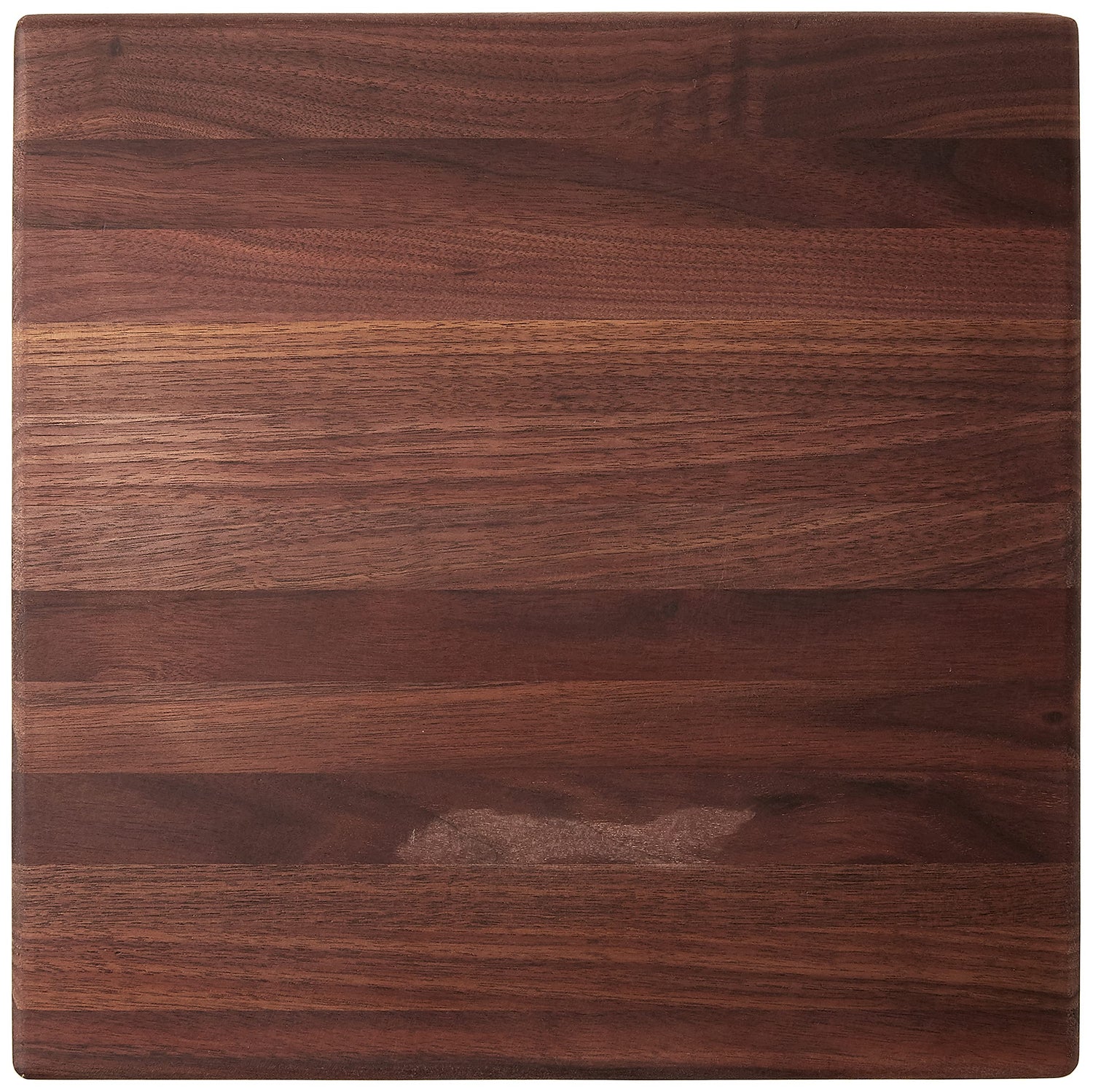 John Boos WAL-12SS Block Walnut Wood Edge Grain Cutting Board with Stainless Steel Feet, 12 Inches Square, 1.5 Thick 12X12X1.5 WAL-EDGE GR SS BUN FEET
