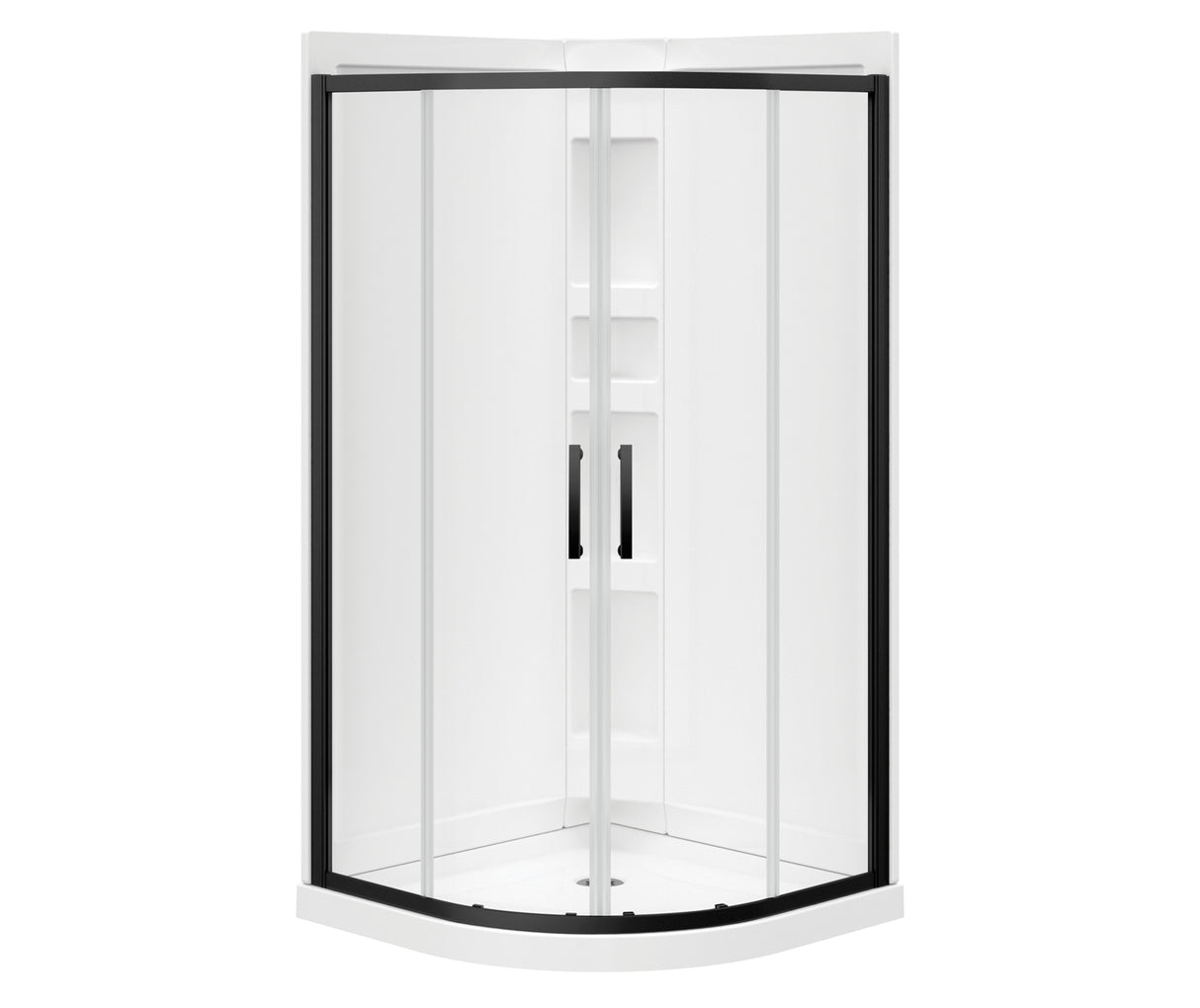 MAAX 300021-900-340-000 Daisy 38 x 38 Acrylic Center Drain Shower Kit in White with Clear glass in Chrome